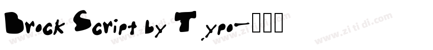 Brock Script by Typo字体转换